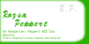 rozsa peppert business card